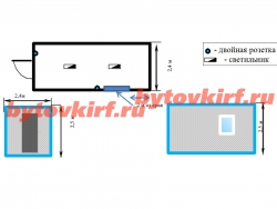 Жилой металлический вагончик-бытовка 6м